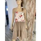 Virágos-fodros pamut-jersey ruha