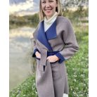 Szürke gyapjú pelerin